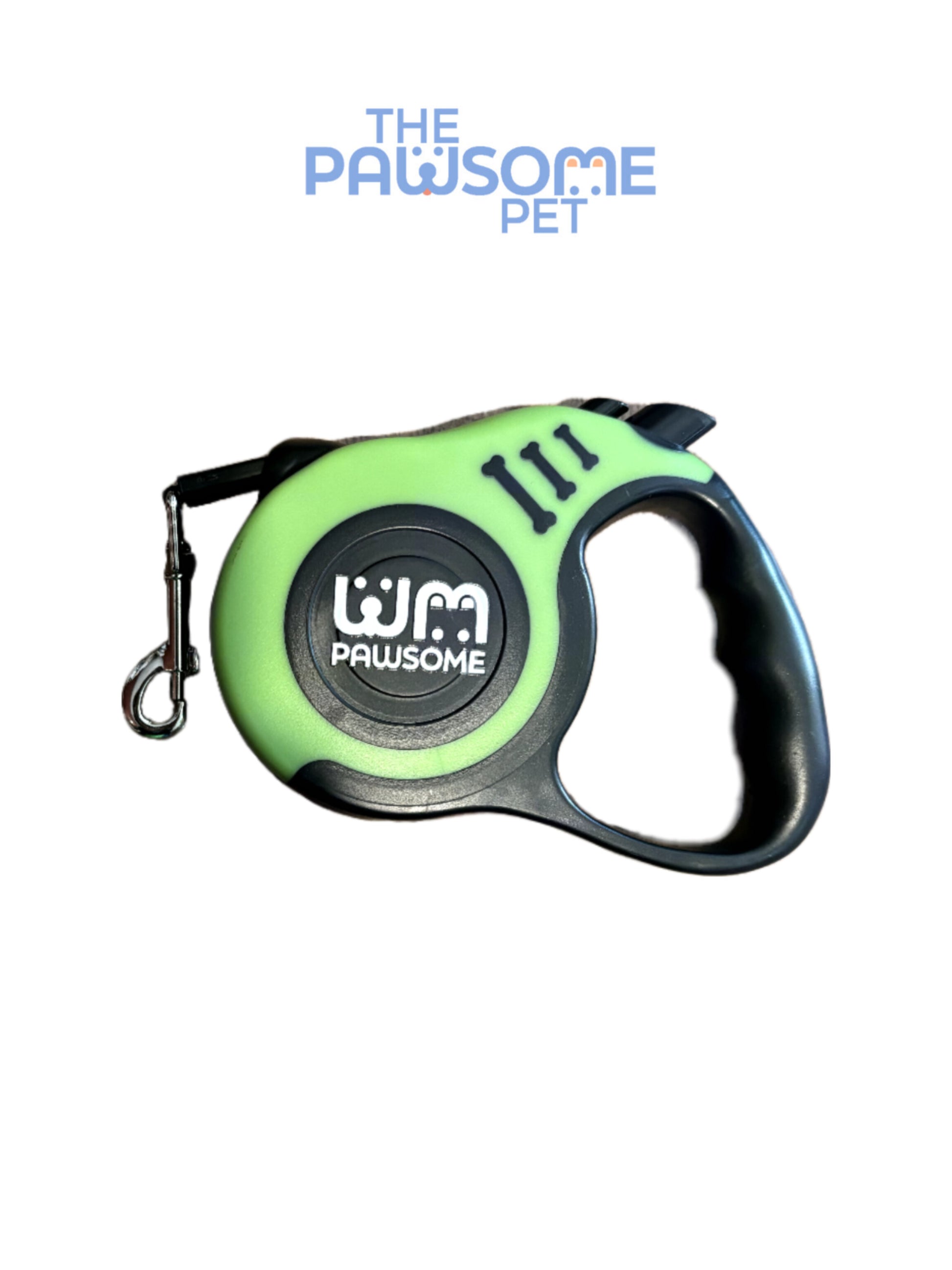 retractable leash green