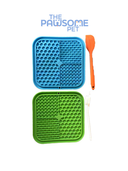 silicon lick mat blue green